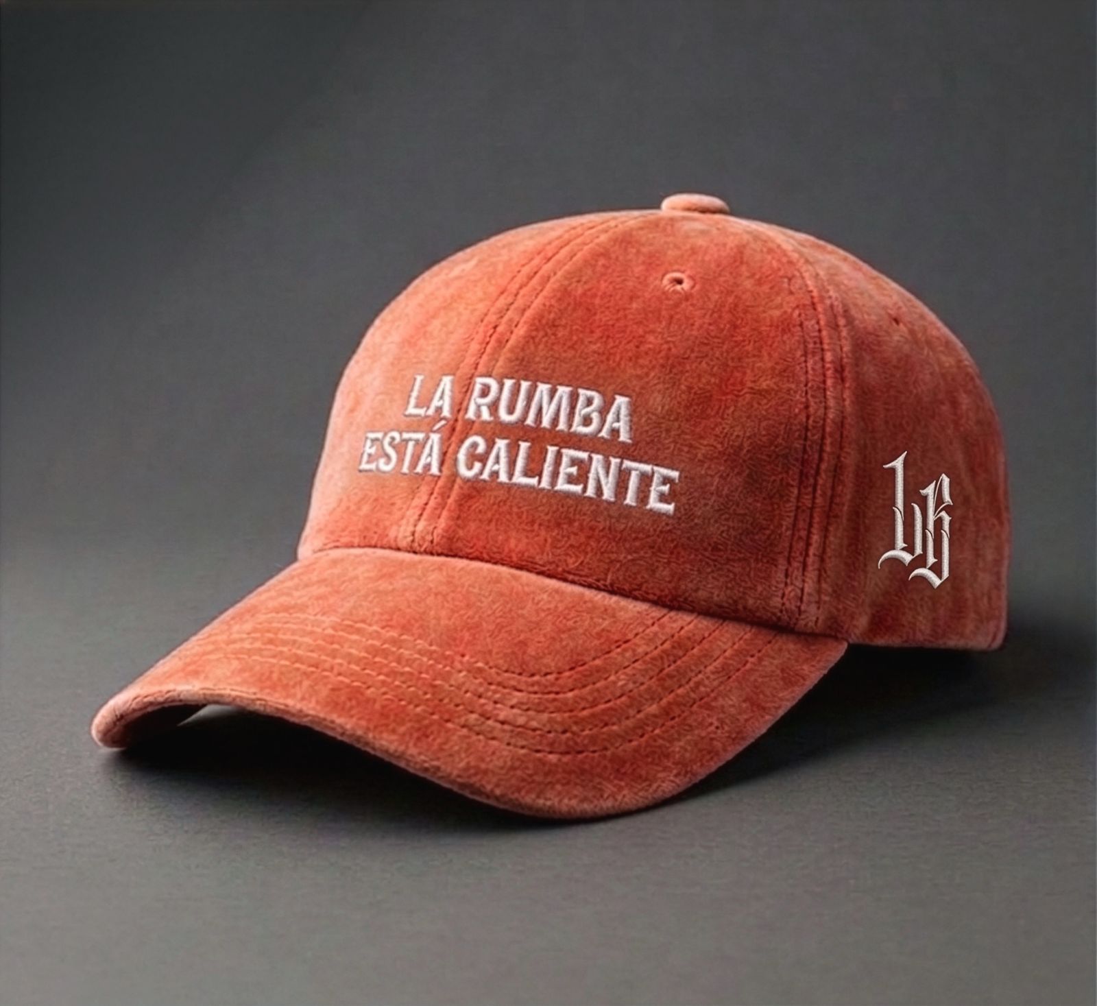 Gorra Naranja "LA RUMBA ESTÁ CALIENTE"